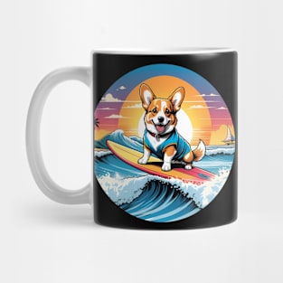 Surfing corgi Mug